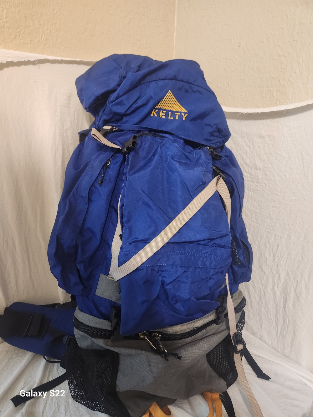 Kelty Blue Hiking Backpack 110L Waterproof Light Weight Support Frame
